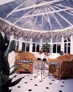 Inside view of a Victorian conservatory